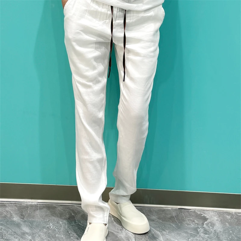 古帝特尼-夏季新款潮流男士时尚透气亚麻休闲裤-GL-77590