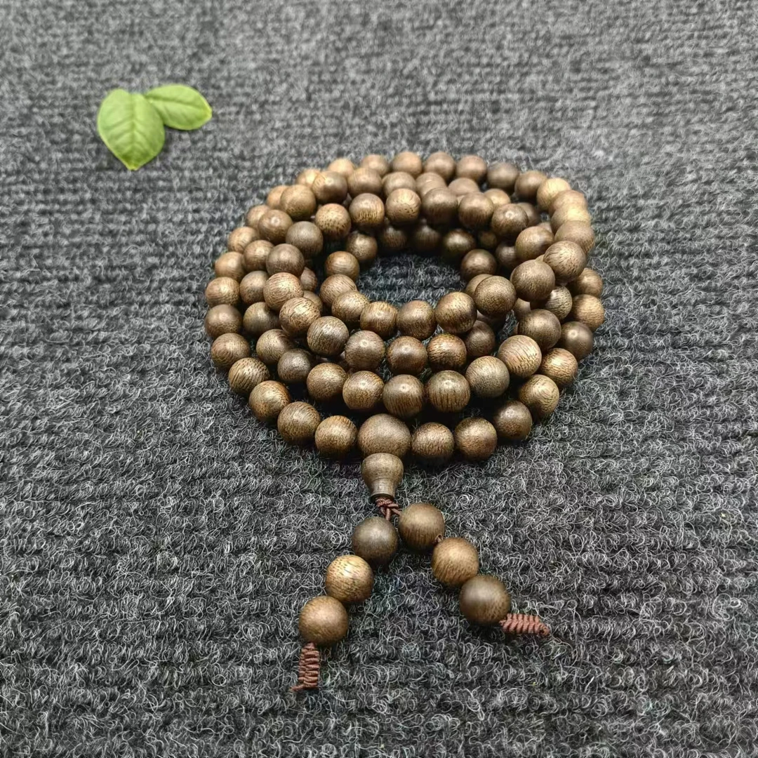 【新人礼】Z027沉香芽庄绿奇楠0.8多圈圆珠手串多样性发一