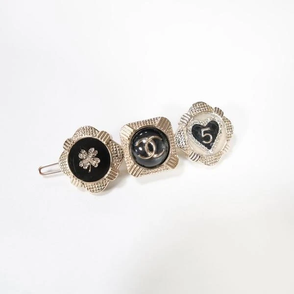 Chanel 多元素黑金发夹发饰