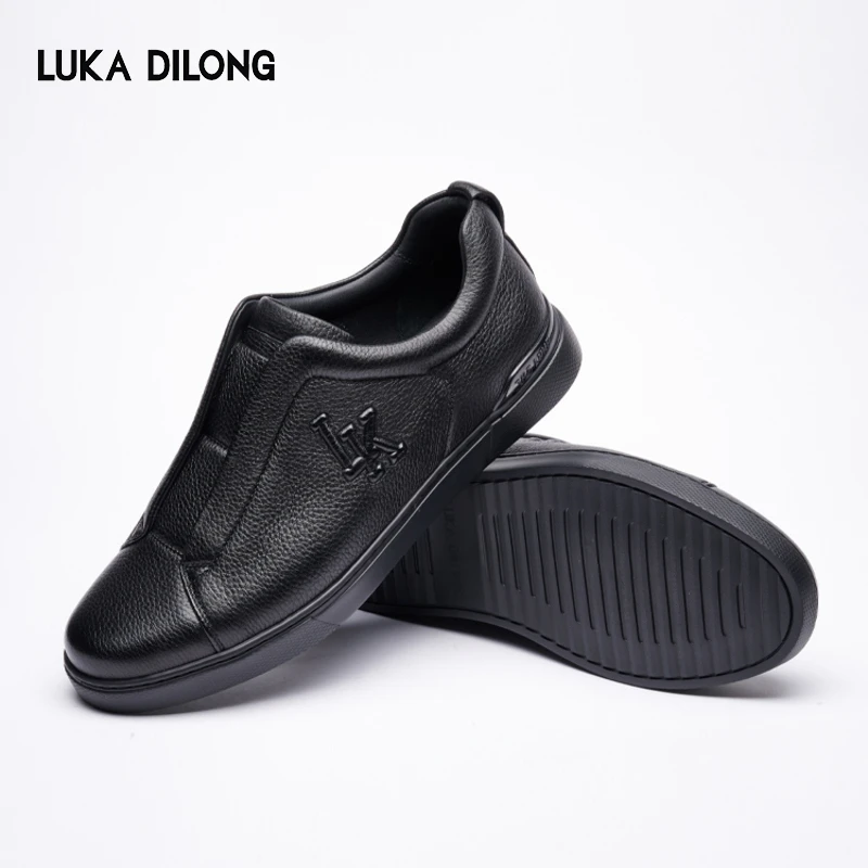路卡迪龙【北美鹿皮】高端男士绅士一脚蹬便捷板鞋172225221