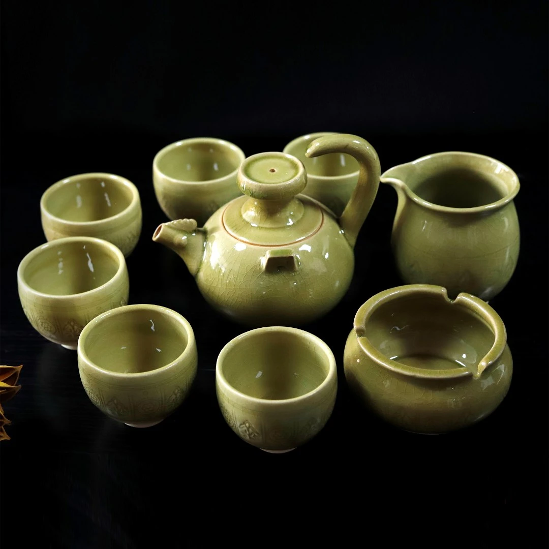 岳州窑-东晋鸡首壶茶具套系