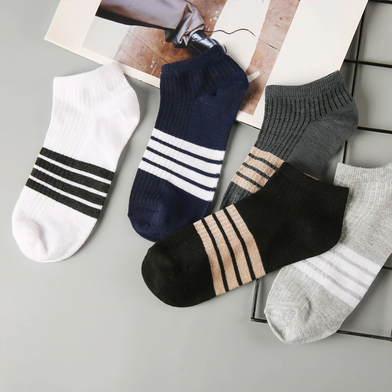 袜子男士夏季船袜男低帮浅口吸汗男女纯色棉袜透气隐形袜子