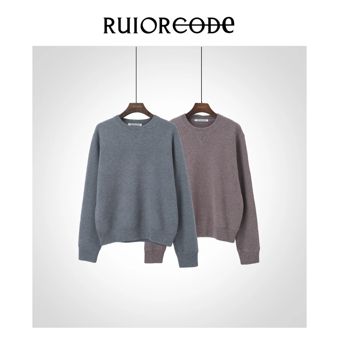 【RUIORCODE】 双层织法全身缝合坎骨美丽诺羊毛毛衣  理性消费
