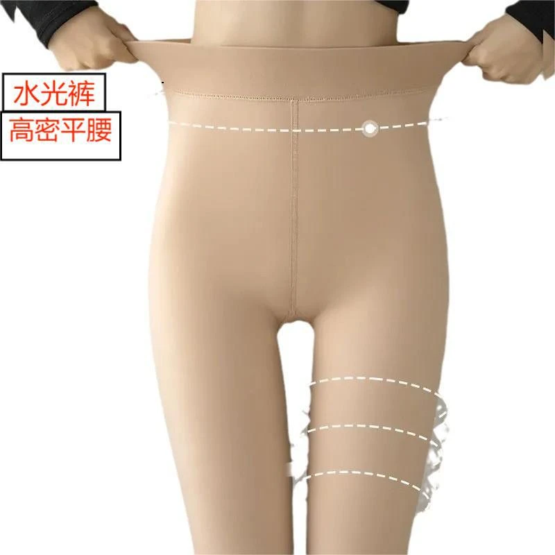 水光袜网纱腰光腿裸感神器女肉色打底裤秋冬加厚连裤袜秋冬加绒外