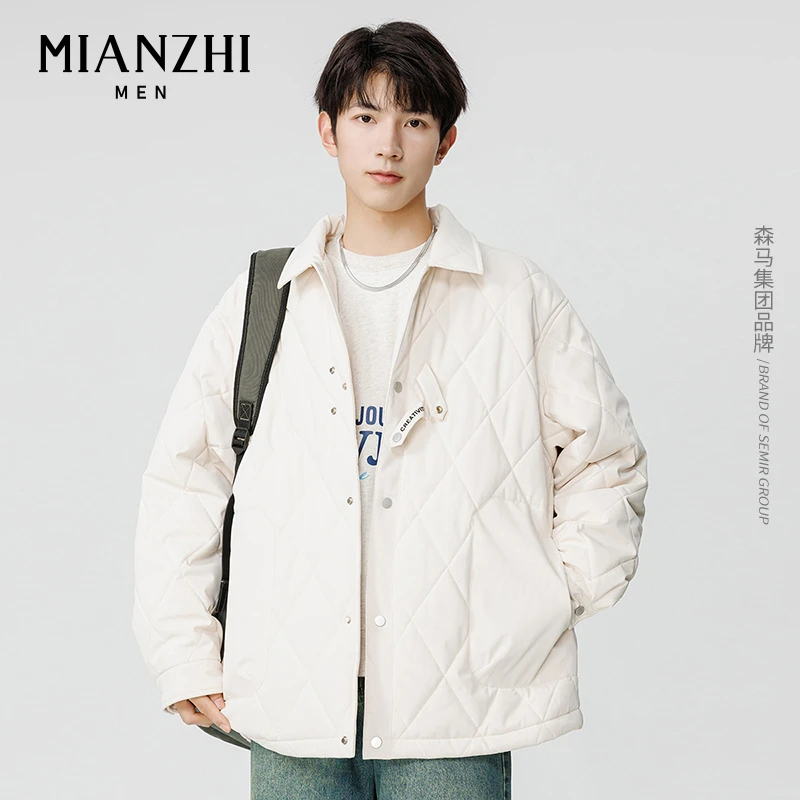 棉致宽松加厚保暖秋冬棉衣男小香风潮流翻领棉服休闲日系外套百搭