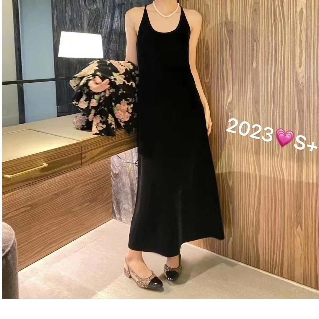 【锦衣服饰】定751欧货丝绒吊带裙