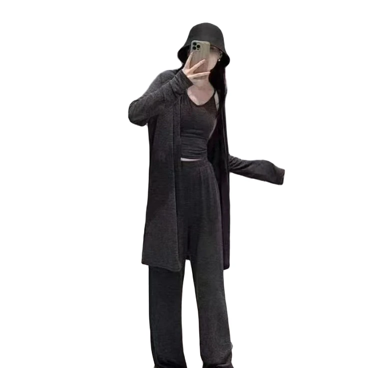 【锦衣服饰】沫8908（2266）时尚潮流百搭三件套套装长款