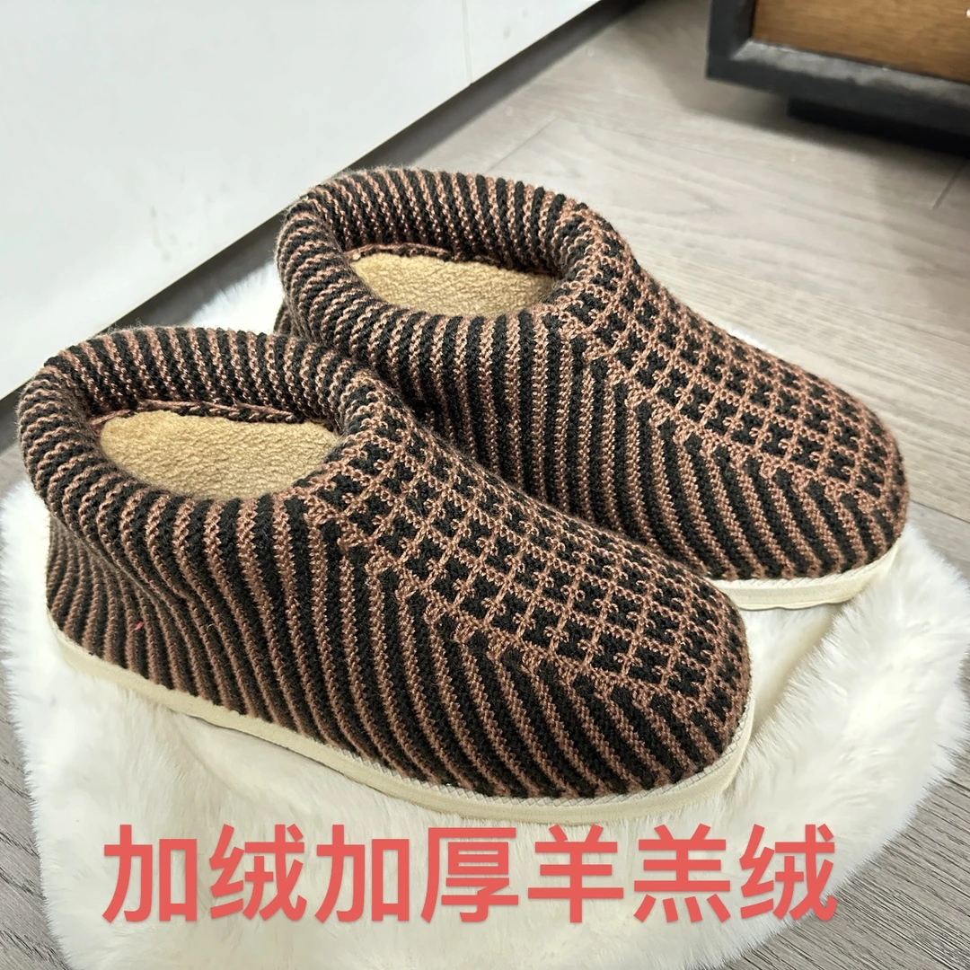 纯手工中帮棉鞋烤火底加绒加厚羊剪绒手工鞋面保暖防滑耐磨手工