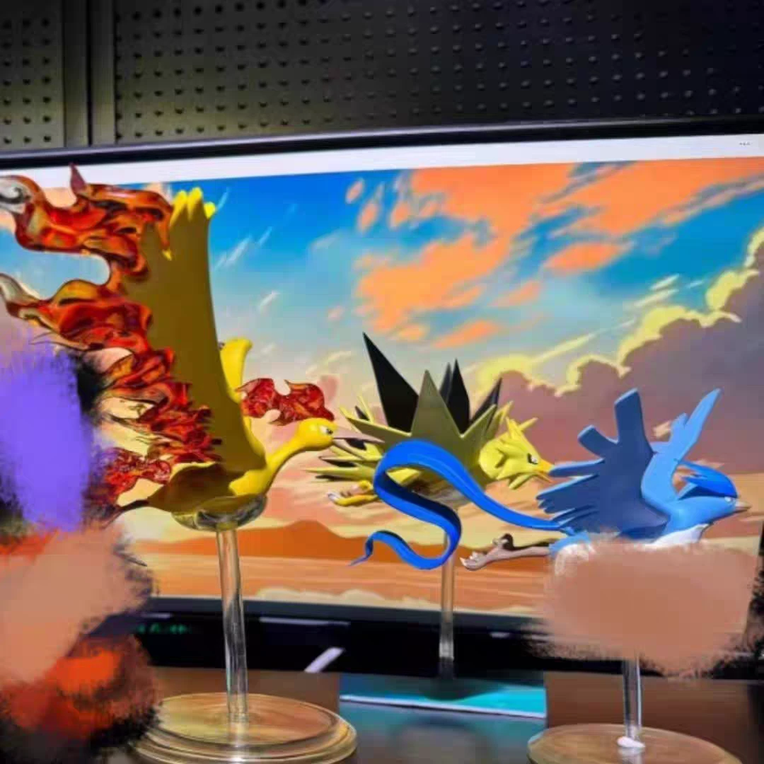 现货帝皇 精灵宝可梦三圣鸟 闪电鸟 急冻鸟 火焰鸟 手办