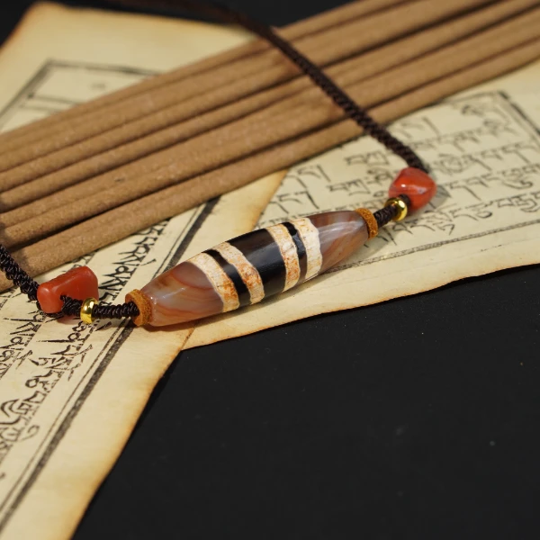 民国尼泊尔七线玛瑙珠/LBT1653Z/古玩玉器/律宝堂