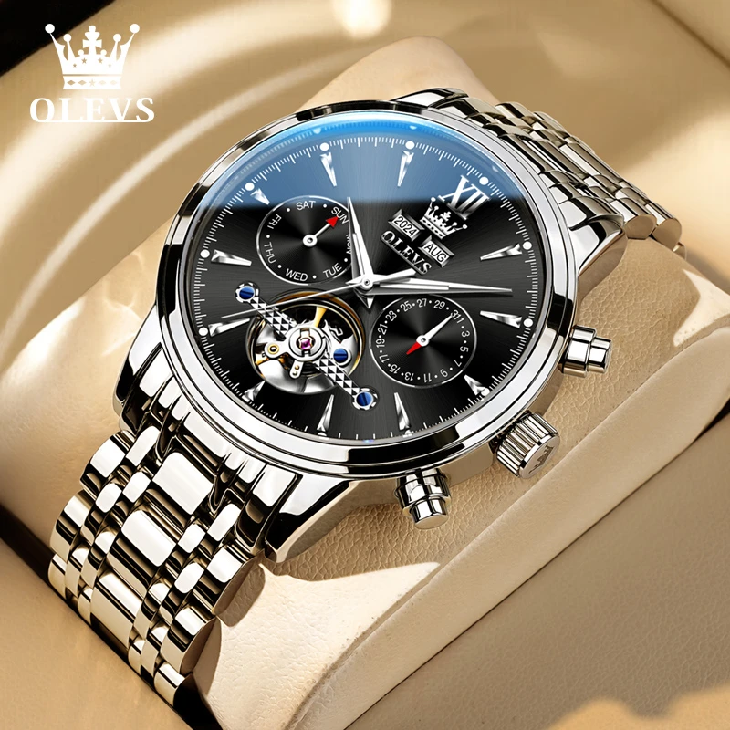 【张智霖代言】欧利时手表男士多功能全自动机械腕表夜光男表6719