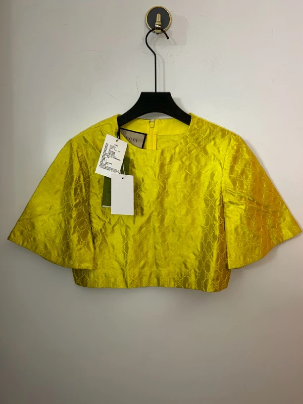 古驰黄色短款半袖99新