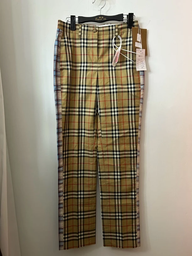 Burberry经典格纹长裤99新