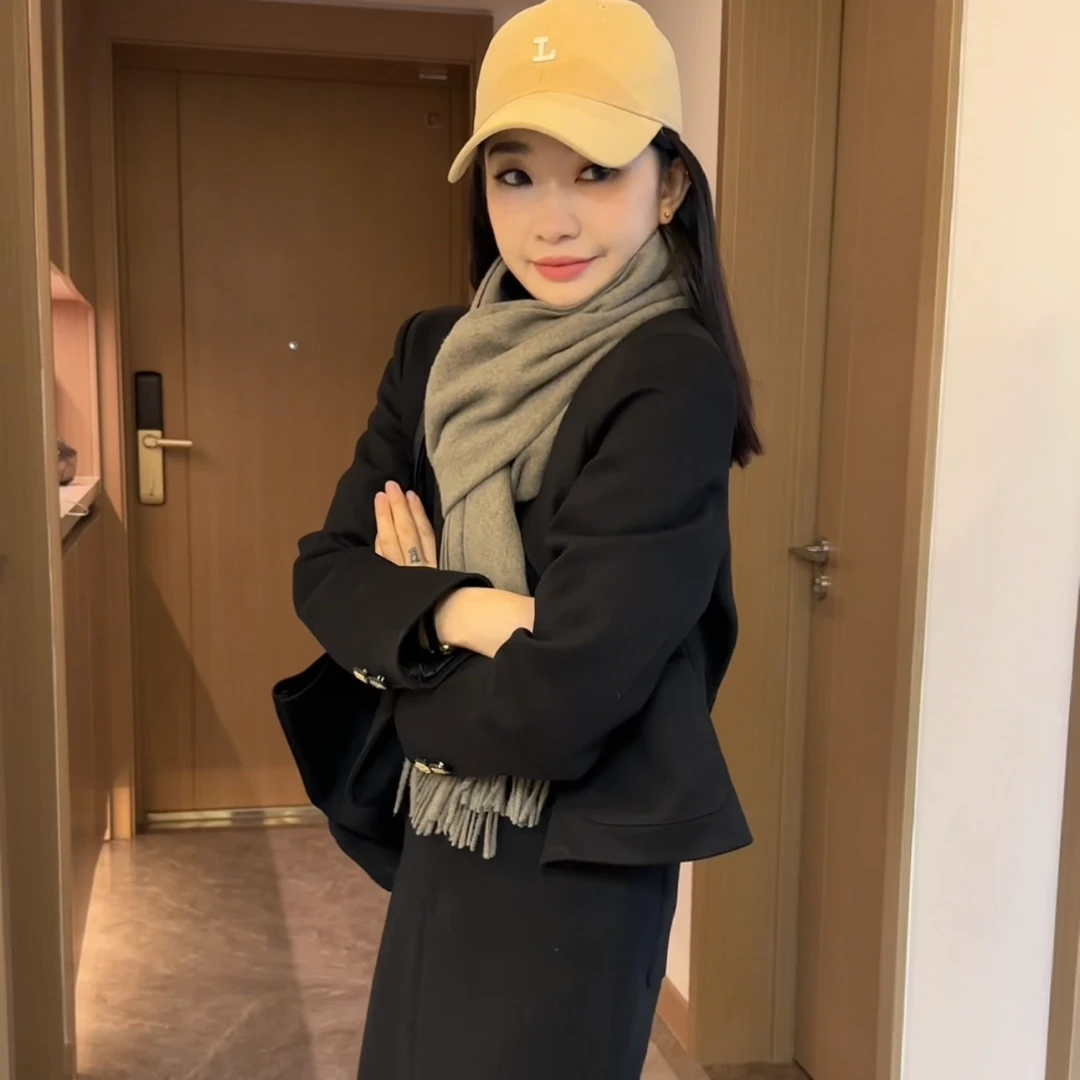 2024年冬季短款立领新中式加绒外套简约显高上衣加厚保暖