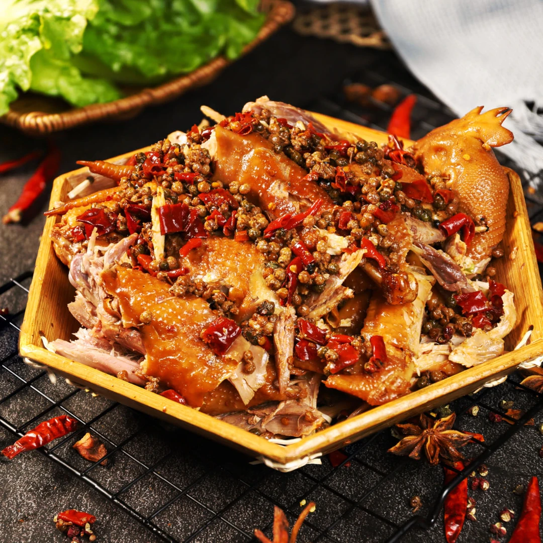 正宗手撕鸡藤椒鸡麻辣鸡扒鸡熟食美食椒麻鸡