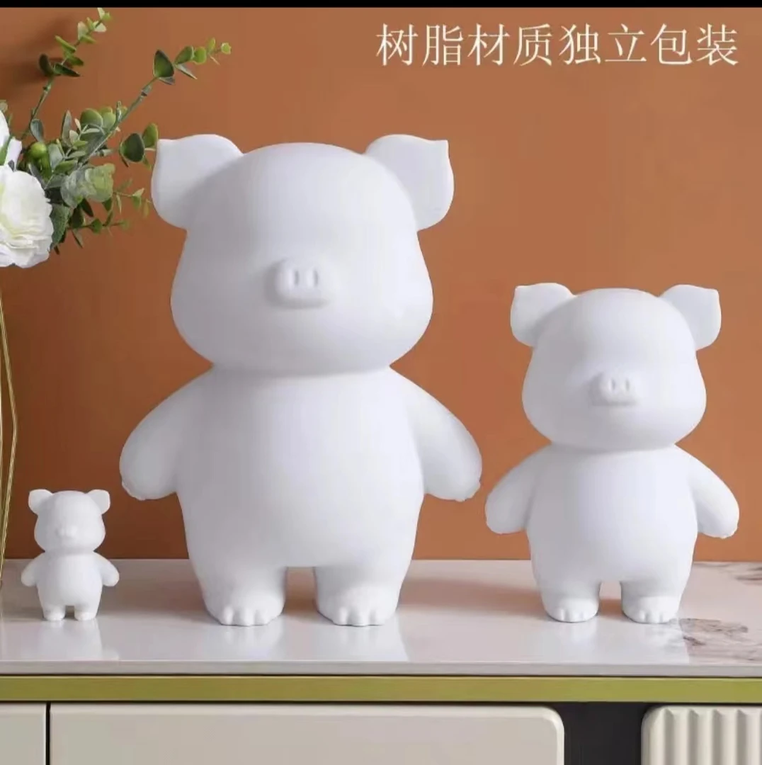 【竞拍现场制作】流体熊/兔/龙/猪DIY创意摆件