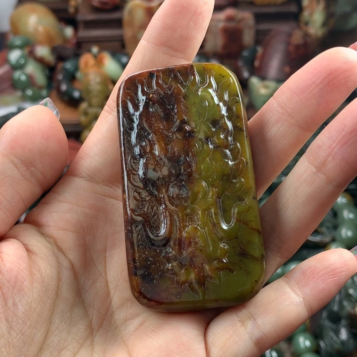 【闪购商品】岫岩河磨玉（透闪石质玉）手把未镶嵌