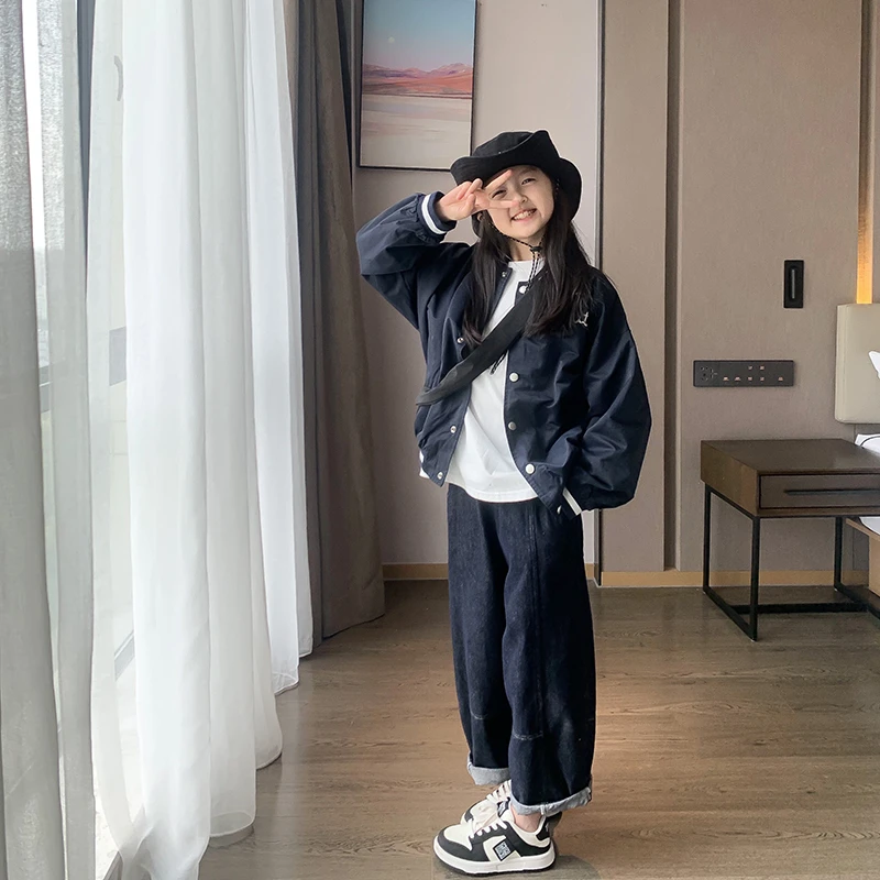 【棒球双面】西西家2024女童两穿洋气外套宝宝休闲棒球服KLK9397