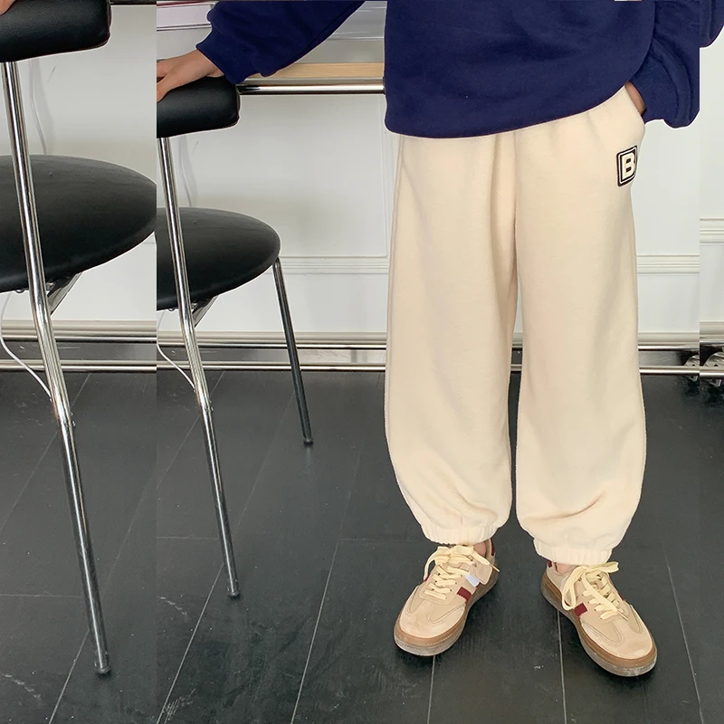 西西家2023冬款新品韩版百搭贴标加绒加厚裤子JX132