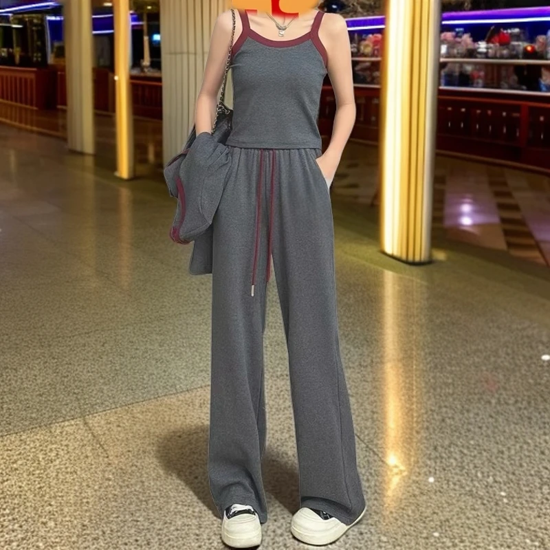 ZL2024秋季新款运动休闲时尚优雅洋气遮肉显瘦三件套套装-1