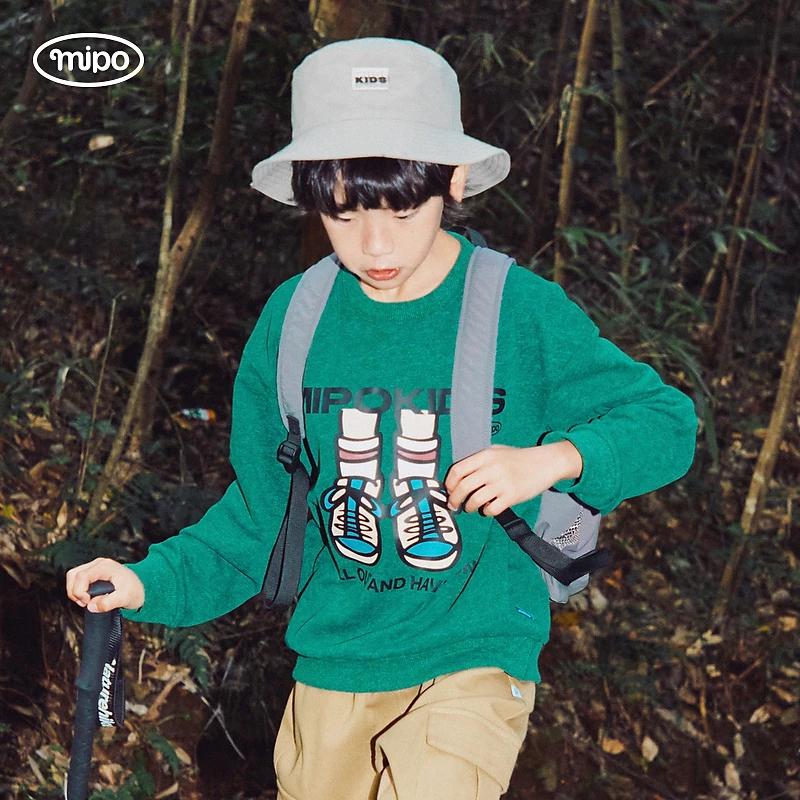 【79起断码卫衣合集】mipo儿童鞋子花纱卫衣男童2024新款春季圆领
