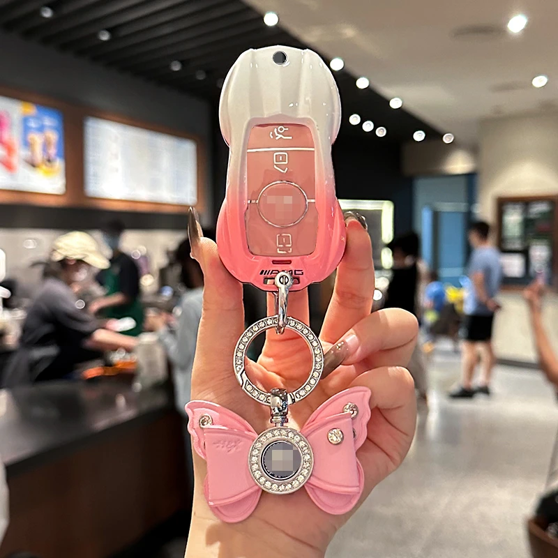 适用奔驰c260l钥匙套e300l高级感glc300la200车gle350glb220扣gla