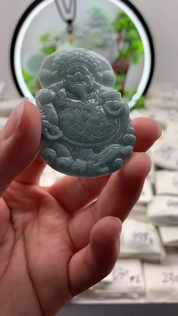 【闪购商品】翡翠颈饰未镶嵌财神【品质一般能接受再拍】