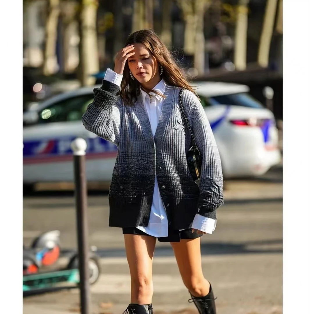 CHANEL/香奈儿/22K渐变开衫，王一博同款/36码/准新带吊/编号30005
