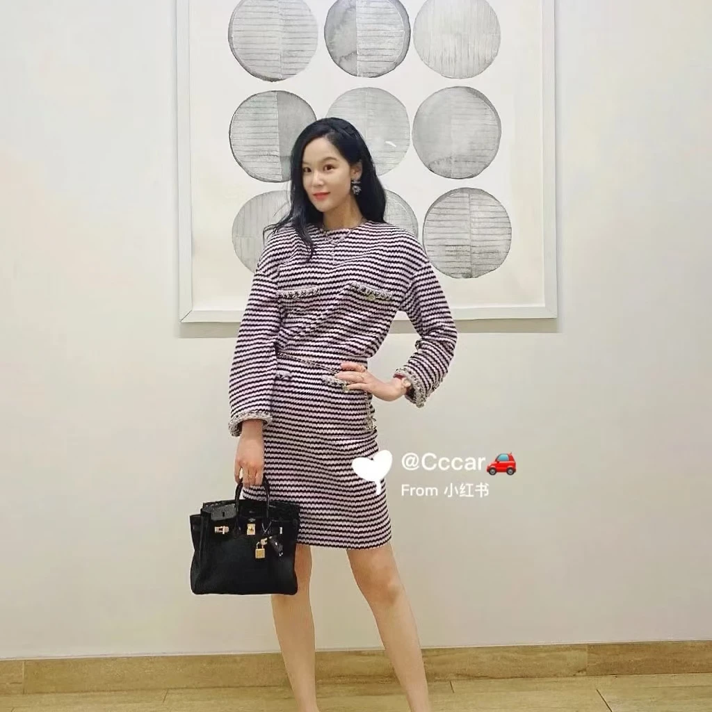 CHANEL/香奈儿/21后背镂空连衣裙/36码/99新/编号308
