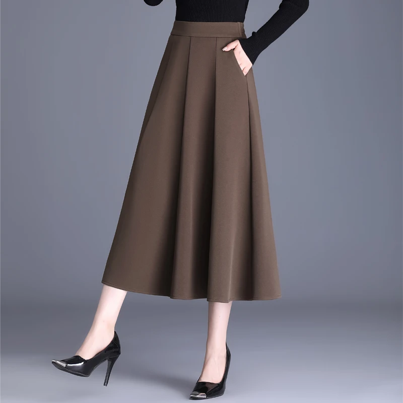 小个子西装半身裙气质梨形身材A字裙女裙子2025夏季新款冰丝长裙