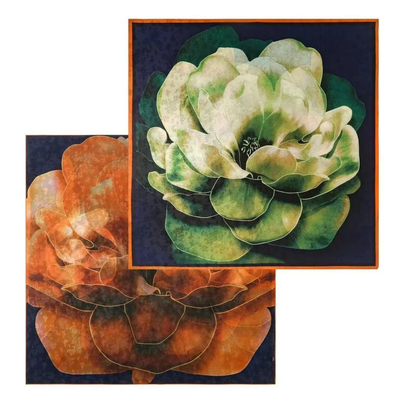 xys-22 【素华】 提花 绫萝 镂空 香韵纱140*140方巾