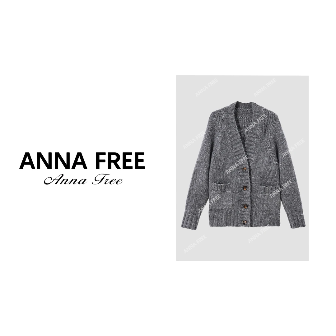 ANNA FREE休闲时尚杏色慵懒外套秋冬百搭23099