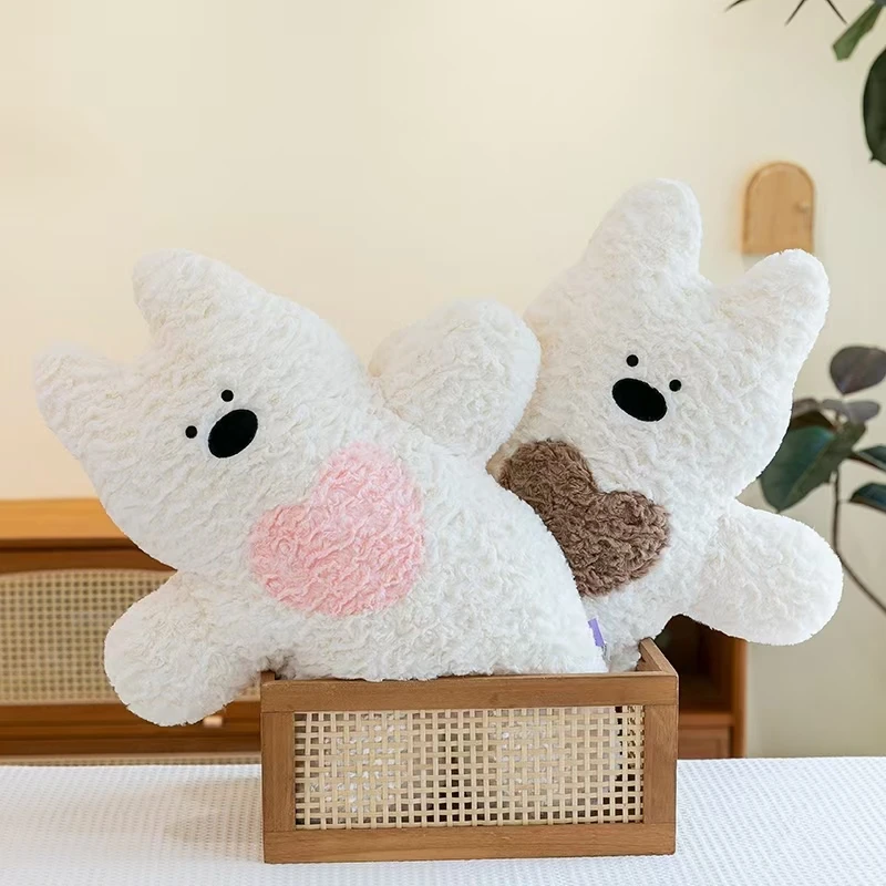 爱心西高地小狗抱枕玩偶毛绒玩具靠垫陪睡抱枕男女生礼物【50CM】