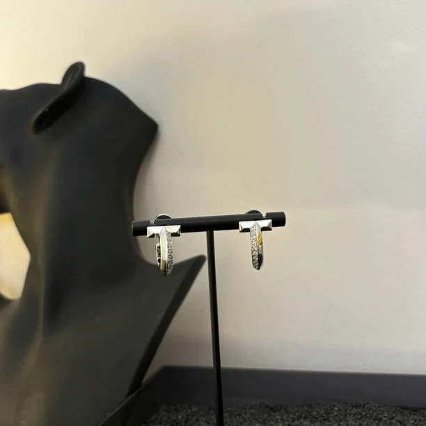 铜合金合成锆石耳饰 挂钩闪闪耳环EH1701-127