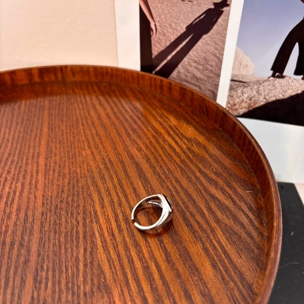 铜合金戒指 黑色星球戒指JZ1542