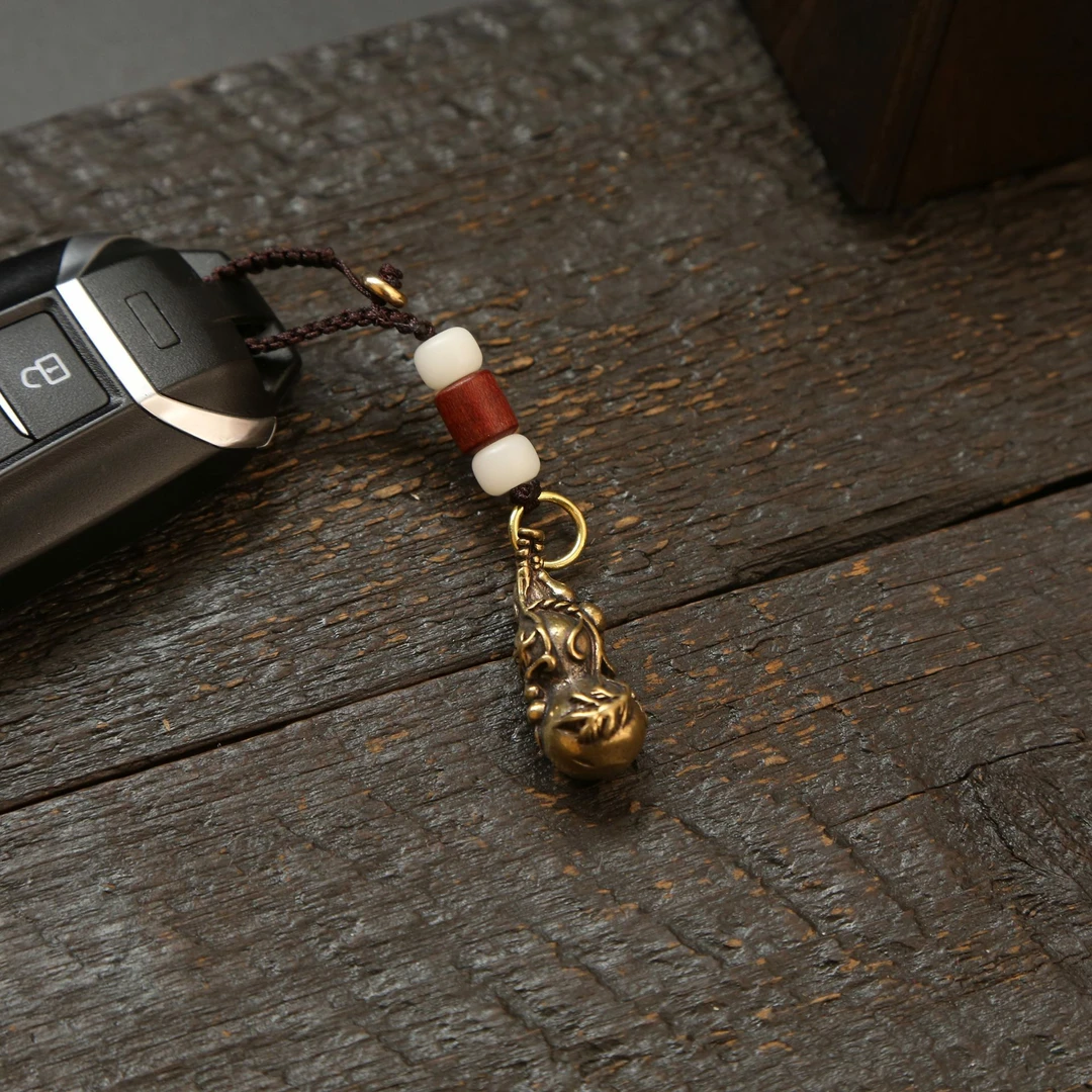 黄铜藤蔓实心葫芦挂件钥匙扣挂饰汽车钥匙男女包包配饰