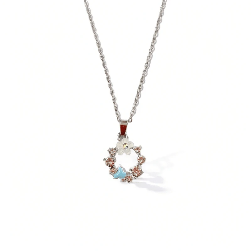 钛钢项链 【35】森系甜美山茶花环项链女清新气质小众设计锁骨链