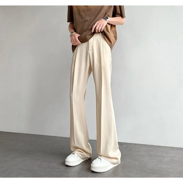 cleanfit垂感喇叭西裤高级感男显高显瘦夏季空调长裤加长休闲裤潮