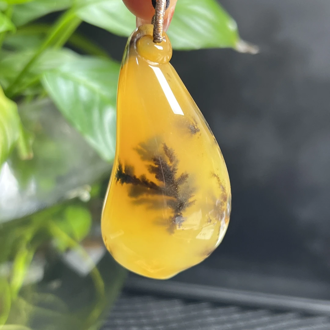 天然玉石云南黄龙玉精品珠宝草花福瓜吊坠毛衣链玉佩玉坠送礼证书