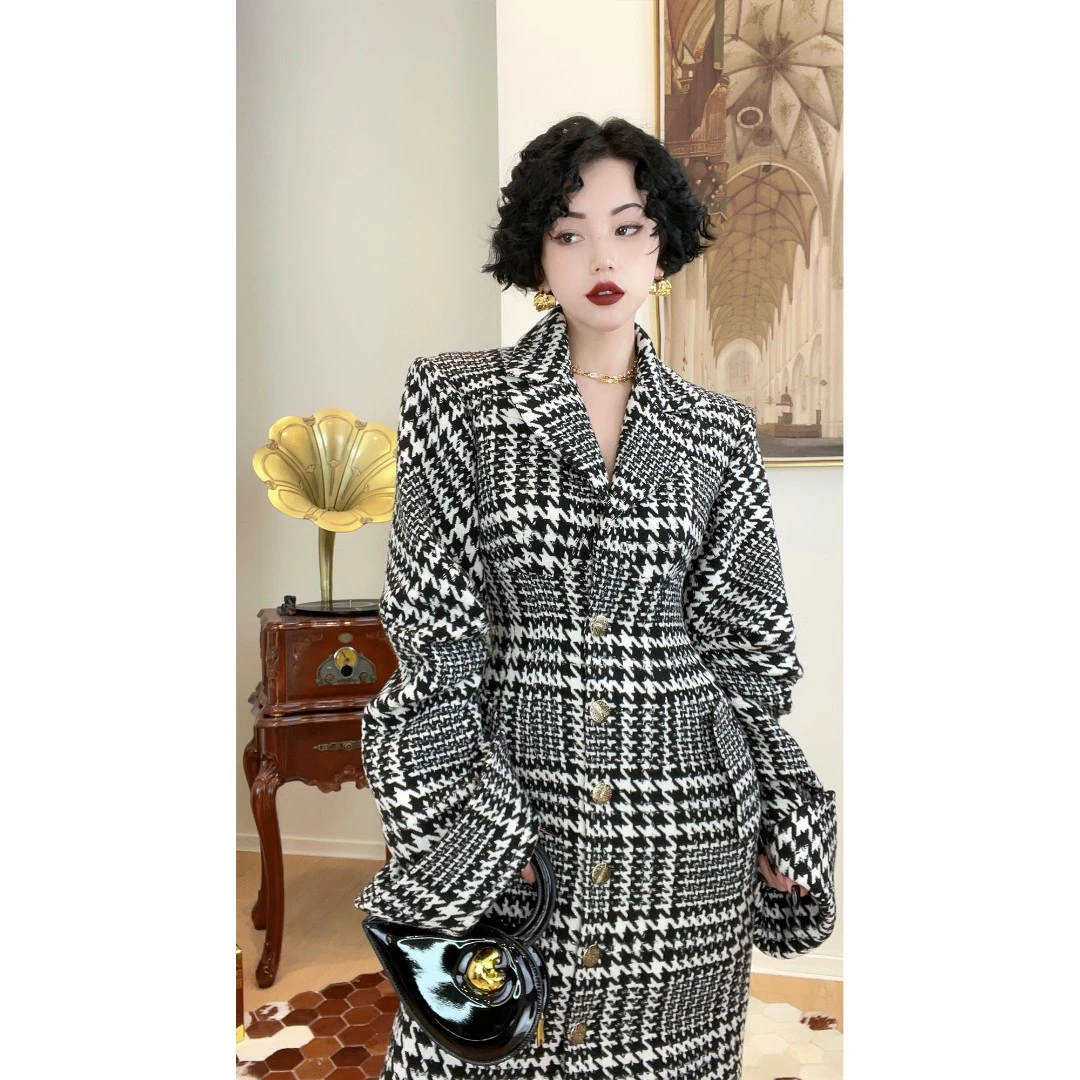 LYXJ【千鸟格续调】订制面料千鸟格大衣（重磅回归）200342