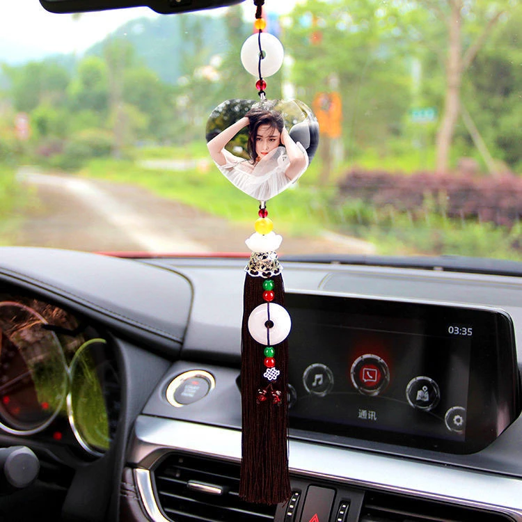 汽车挂件定制双面照片新款小车内后视镜吊饰创意新款车载装饰用品
