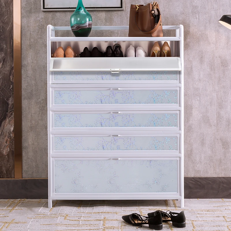 敏奇瑞鞋柜家用门口防晒防水鞋架2023新款防尘简易铝合金收纳鞋柜