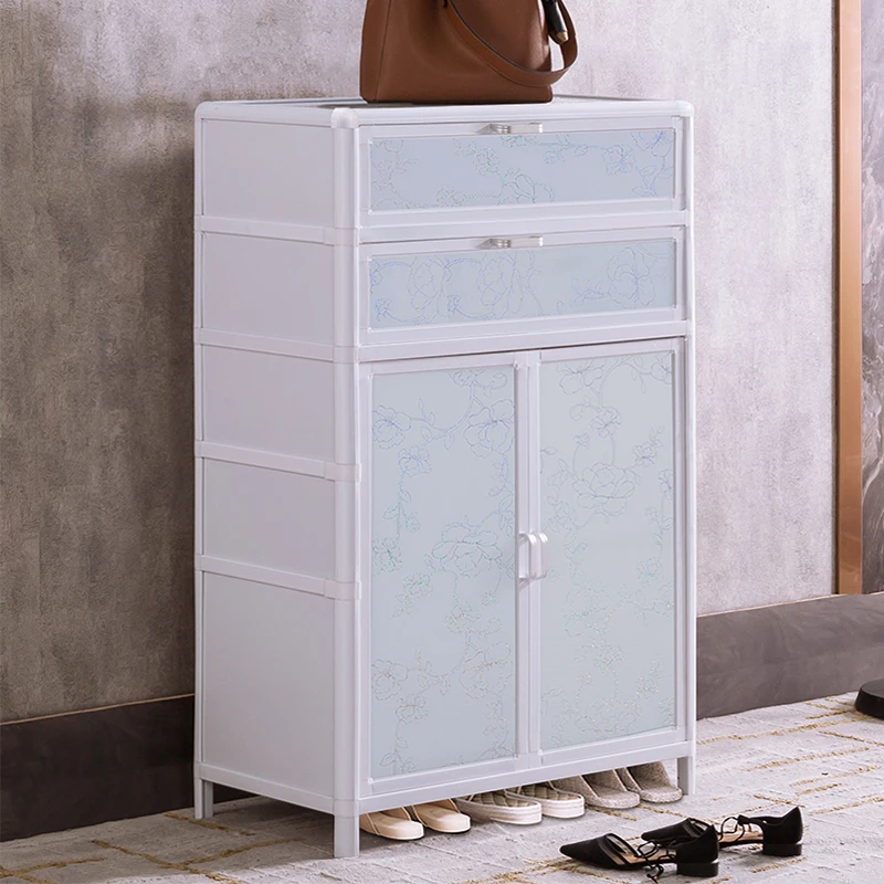 鞋柜家用门口防晒防水鞋架2023新款省空间防尘简易铝合金收纳鞋柜