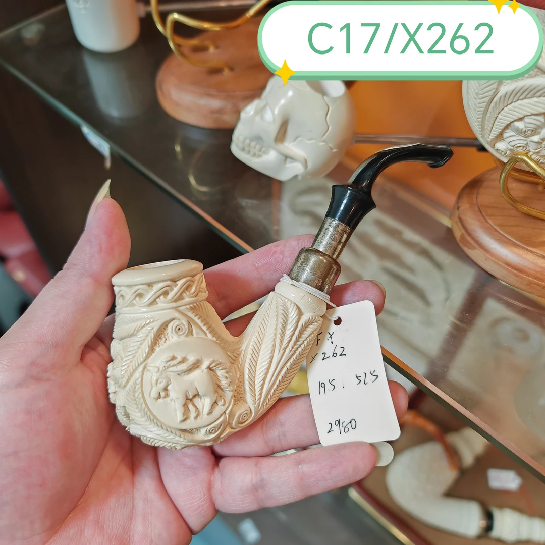 全新土耳其海泡石大师们精雕海泡石烟斗年轻人抽烟合集小型C17-23