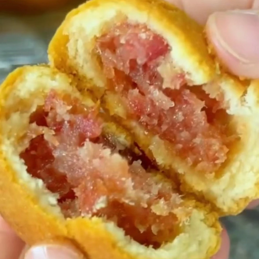 云南昭通大关周家乔火腿月饼火腿月饼3条起包邮（1条5个)口感酥软