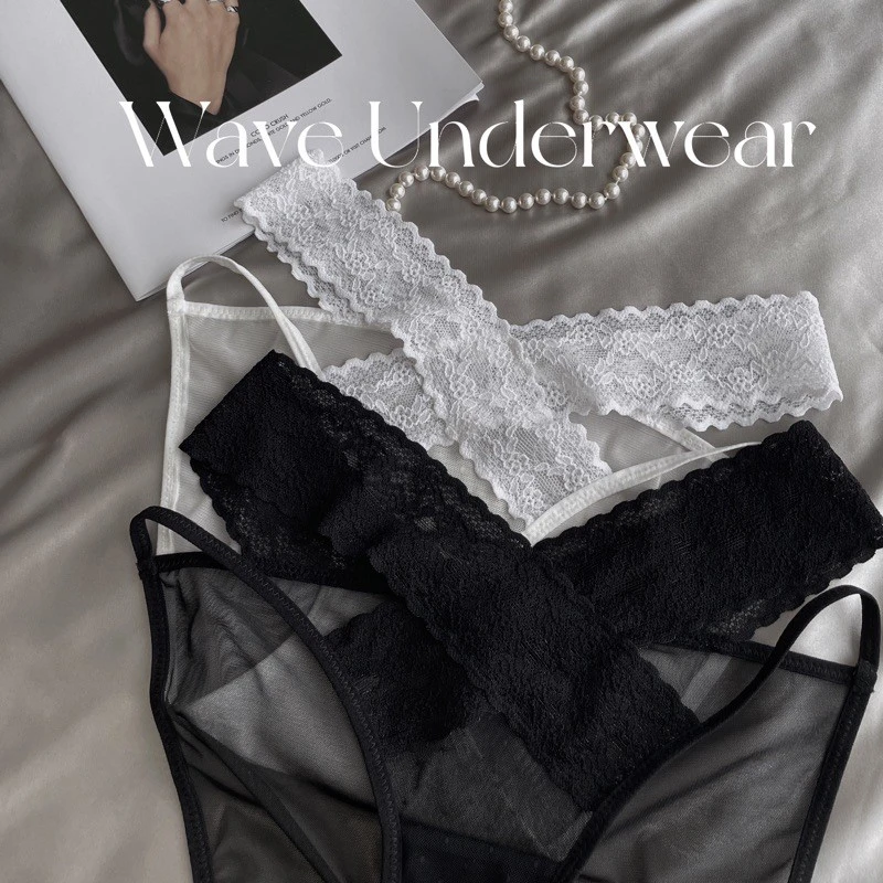 欲望迷失～双带漏腰性感波点诱惑纯欲内裤2024年新款三角裤女