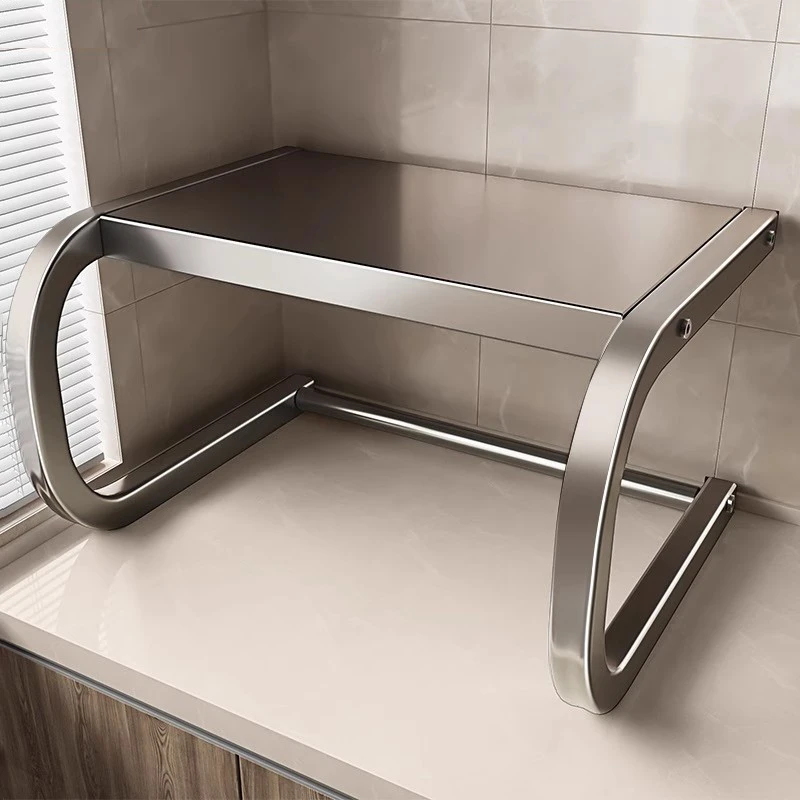 厨房微波炉置物架多功能家用双层锅具架子台面电饭煲烤箱收纳支架