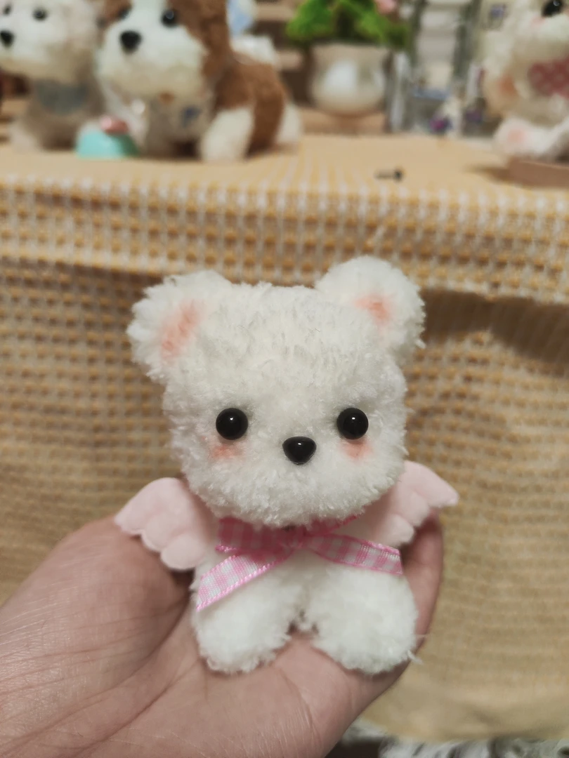 扭扭棒成品小动物天使小白狗