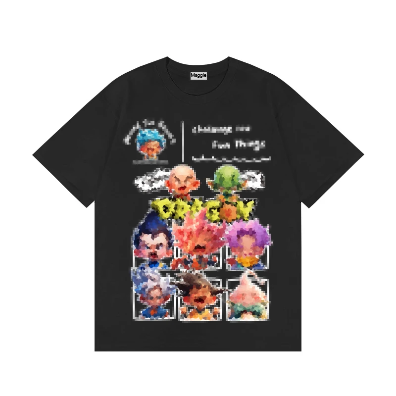 【AI七龙珠】2025年夏季男女同款宽松显瘦休闲短袖纯棉t恤女520礼物