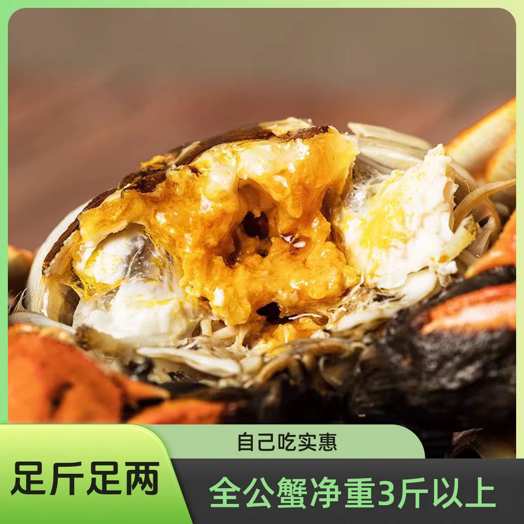 【自吃活蟹】大闸蟹全公蟹3两左右3斤（8~10只）好吃不贵现货现发顺丰